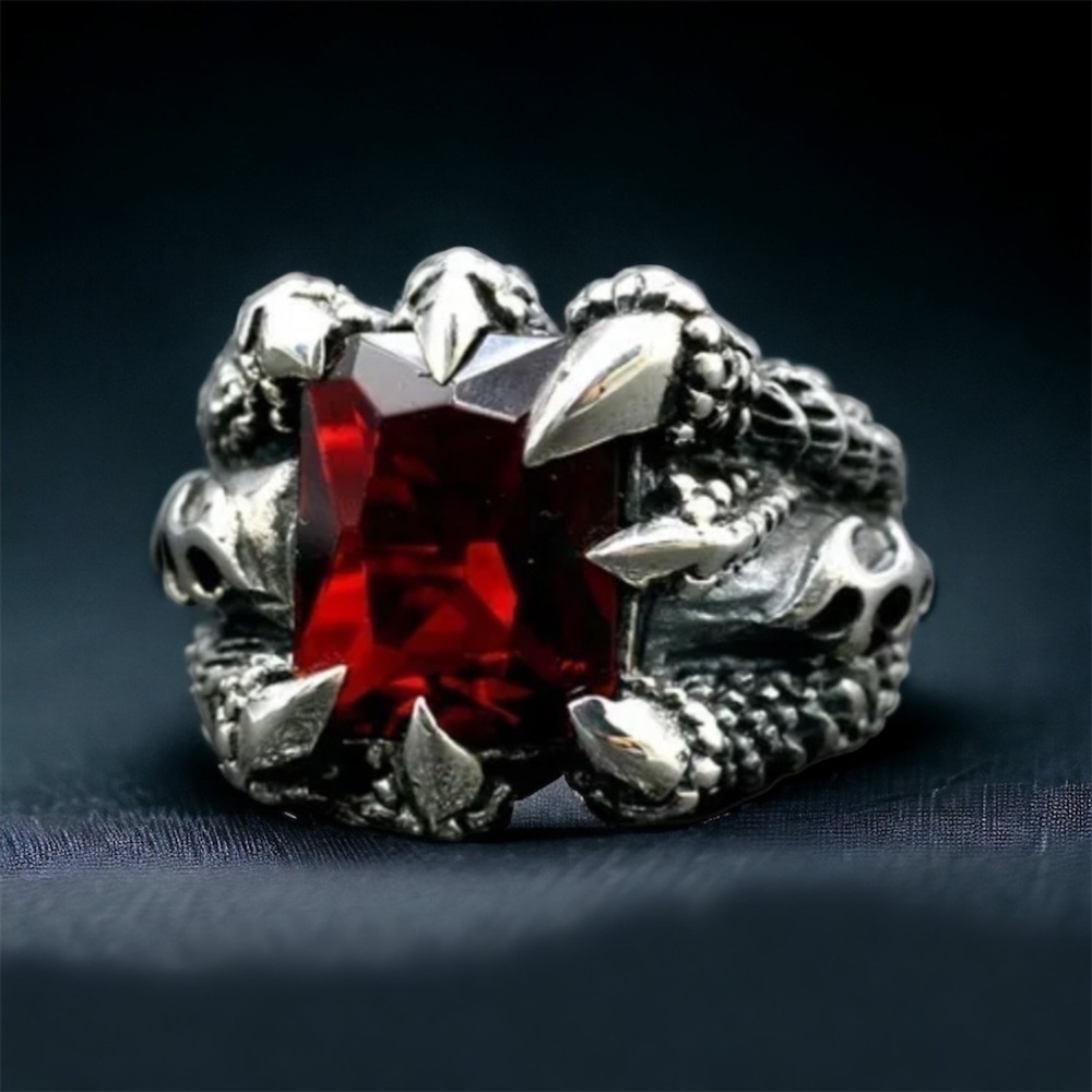 Dragon Claw Gemstone Ring Size 7